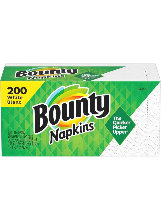 Bounty Paper Napkins, White, 200 Count - Image 1